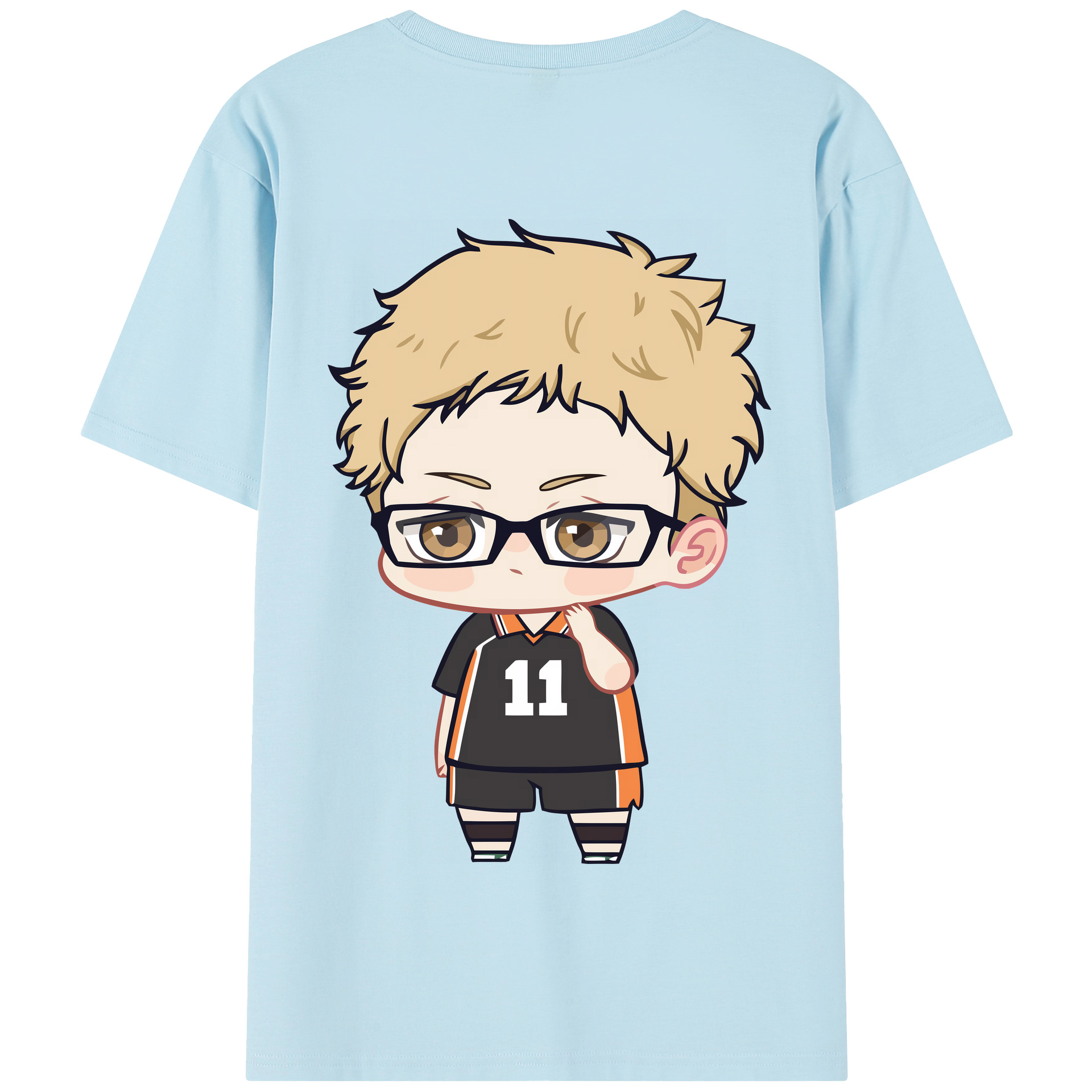 （画像用） ハイキュー!! Haikyu!! 綿100％半袖Tシャツ（背面プリント）